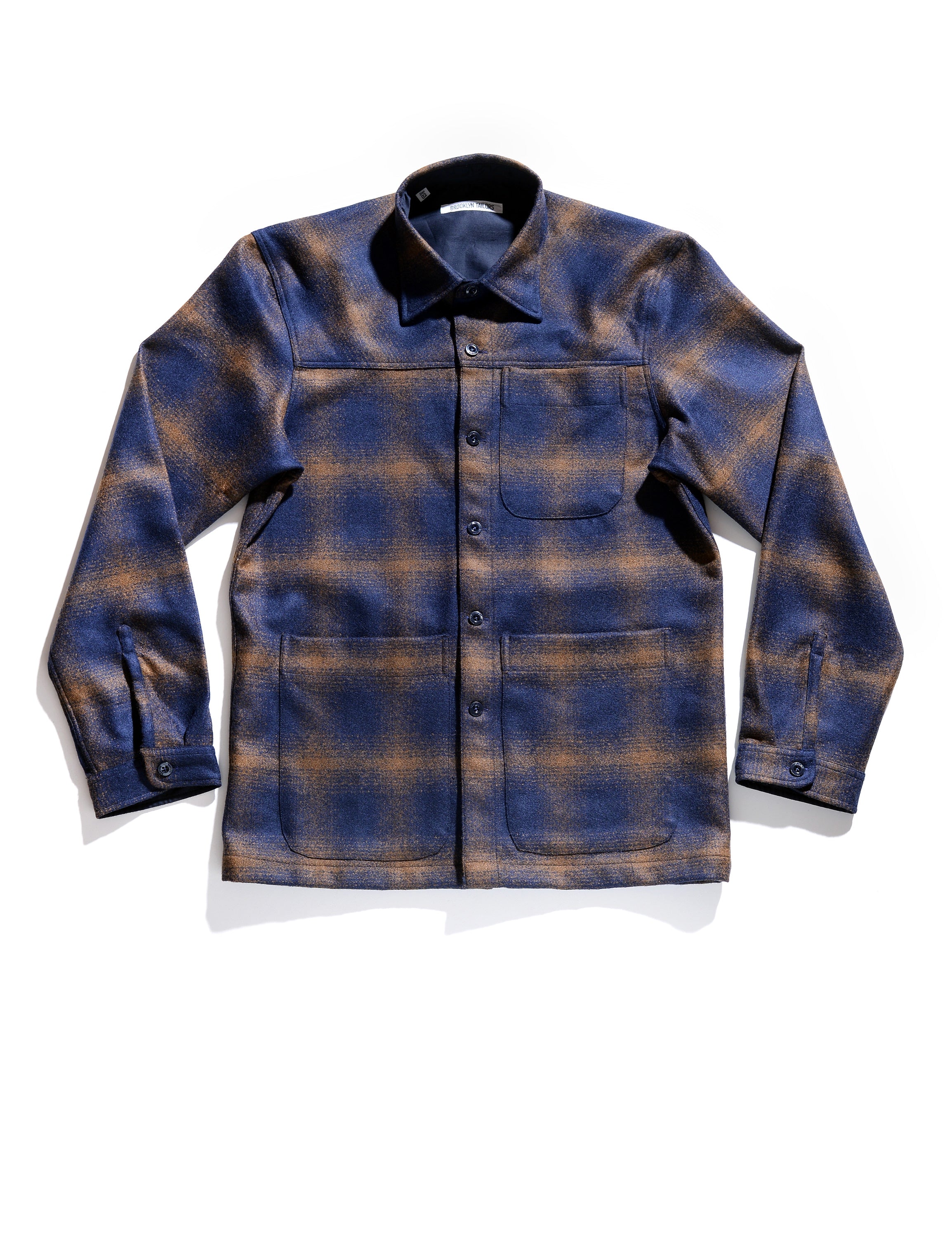 BKT15 Shirt Jacket in Boiled Wool Plaid - Brooklyn Tailors