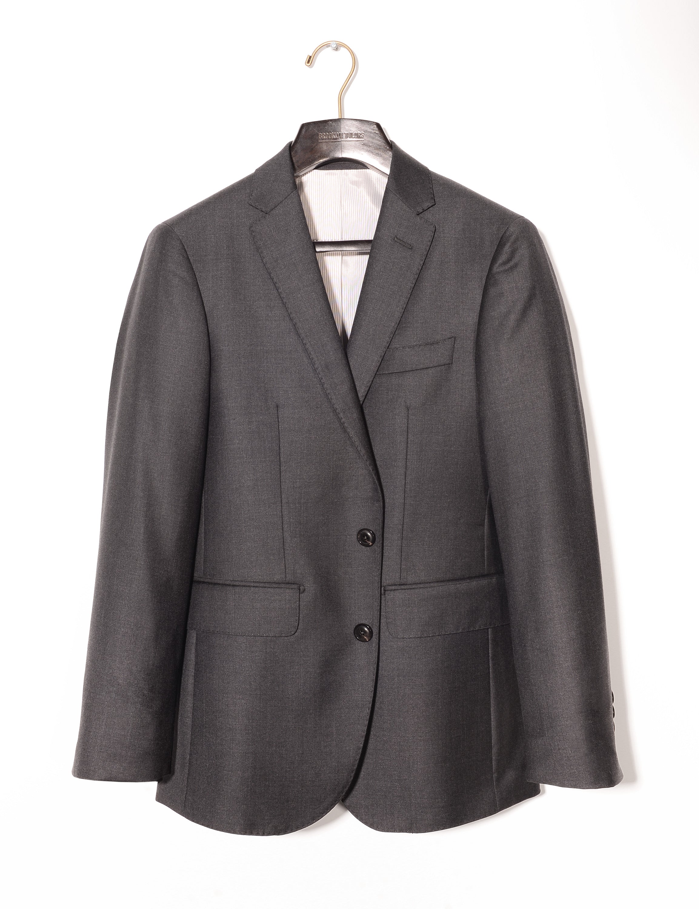 BKT50 Tailored Jacket in Super 110s Twill - Charcoal – Brooklyn Tailors