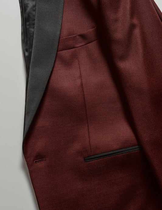 FINAL SALE: BKT50 Dinner Jacket in Burgundy Hopsack