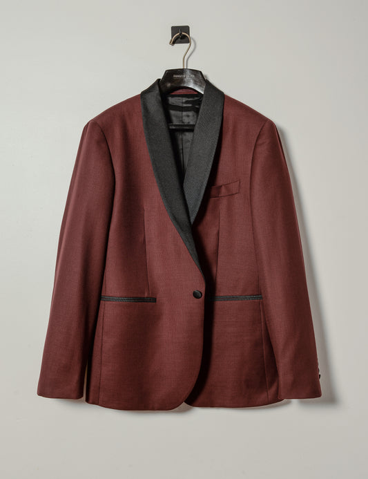 FINAL SALE: BKT50 Dinner Jacket in Burgundy Hopsack