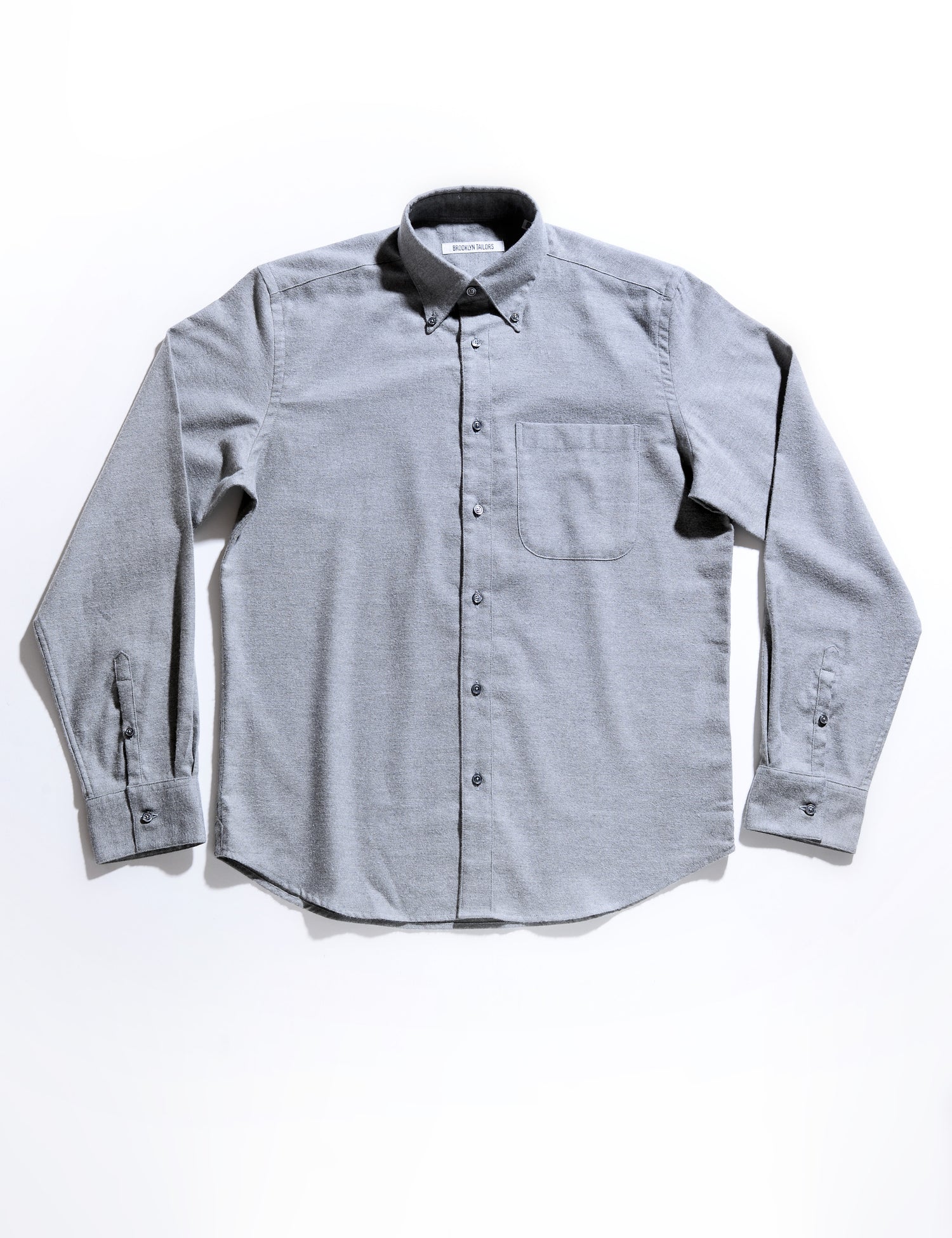 BKT14 Relaxed Shirt in Cotton Cashmere Flannel - Dove Gray