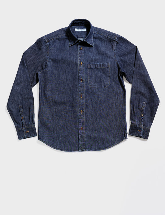 BKT14 Relaxed Shirt in Stonewashed Denim - Classic Indigo