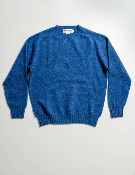 Classic Fit Shaggy Shetland Sweater - Ocean Force