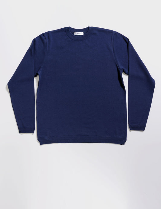 Knit Cotton Sweater - Midnight Blue