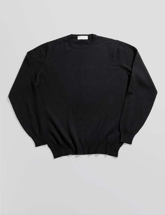 Wool Cashmere Crewneck - Black