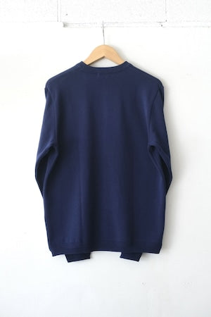 FINAL SALE: Knit Cotton Sweater - Midnight Blue