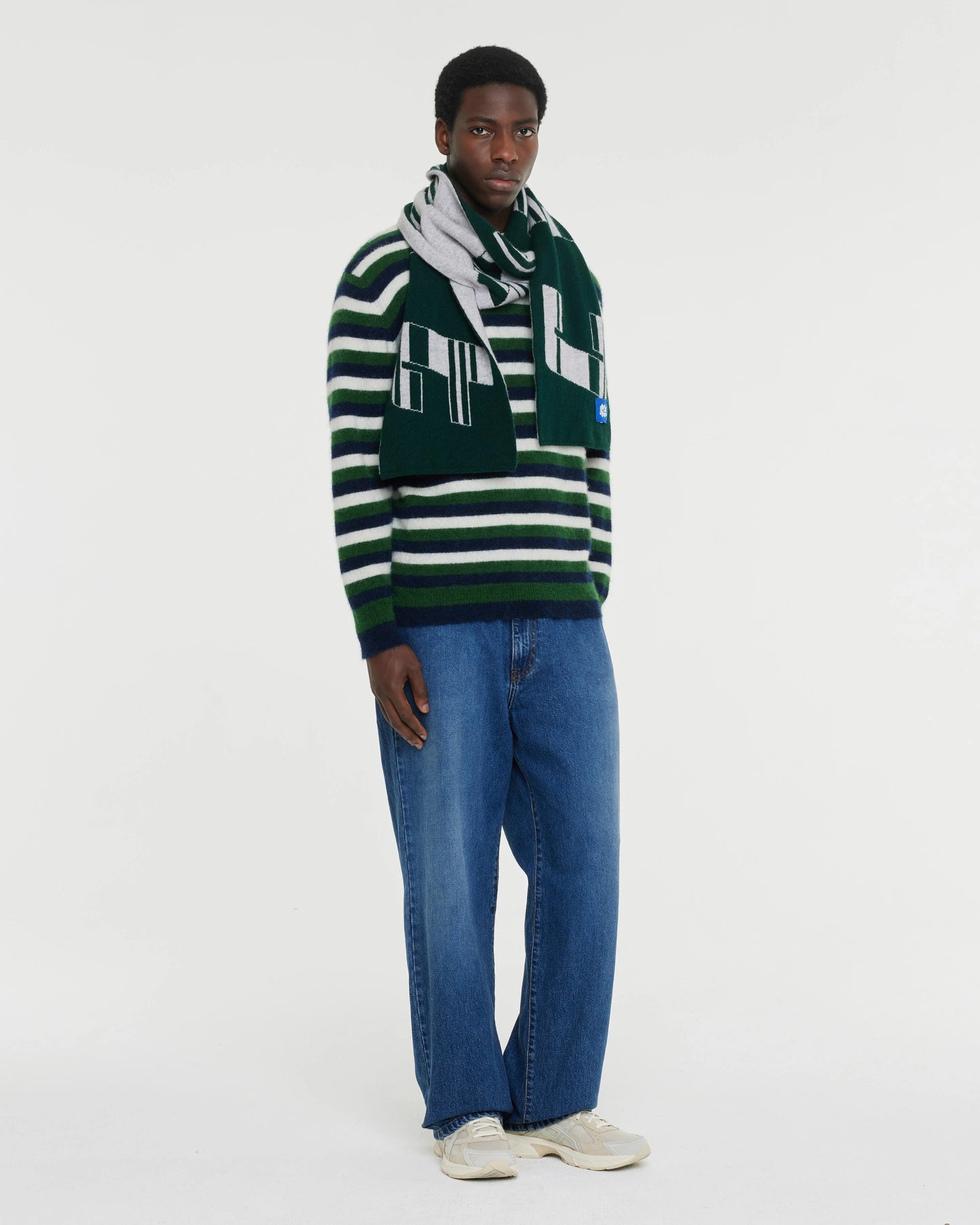 National Park Striped Sweater - Green