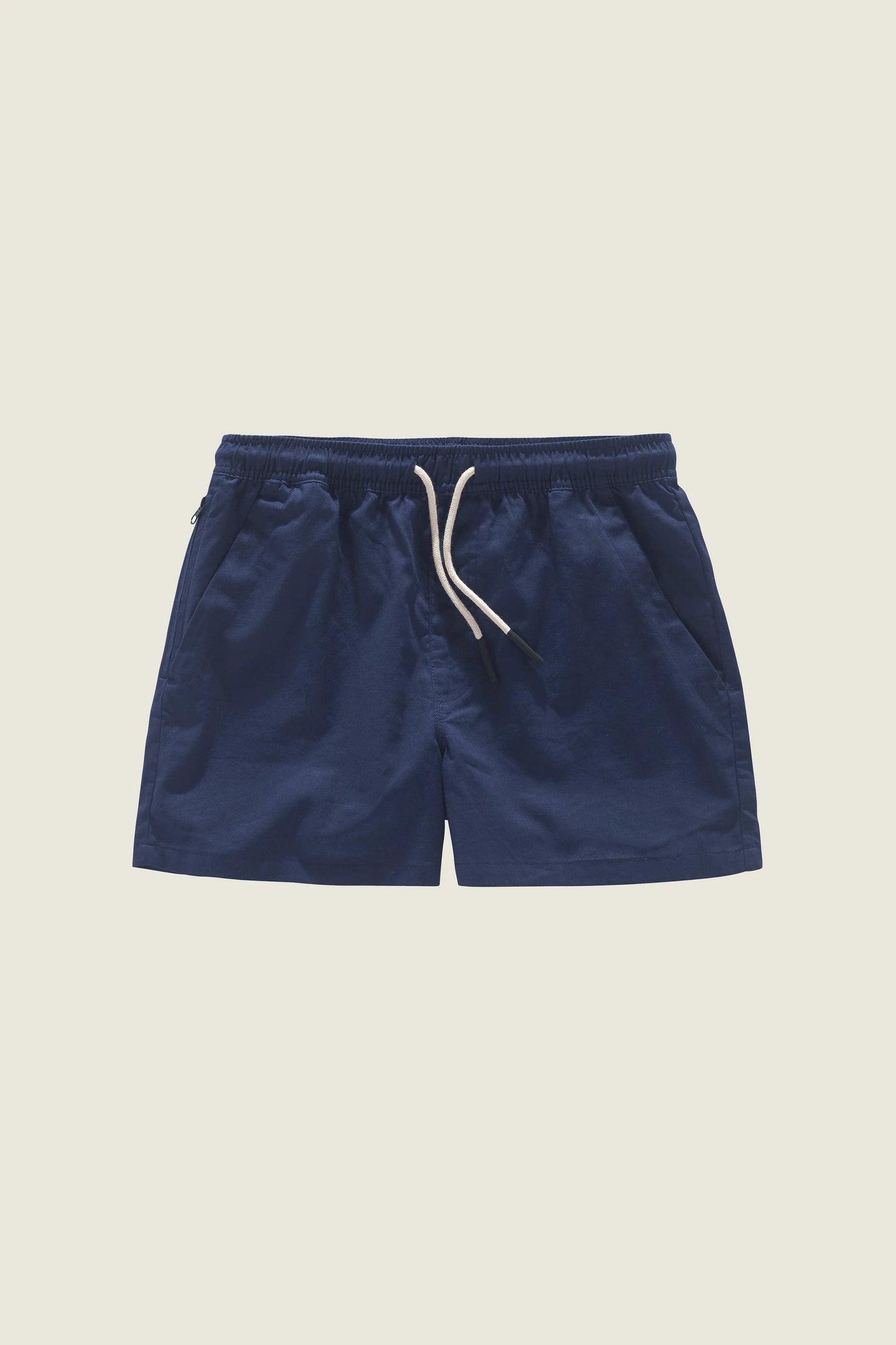 Navy Linen Shorts