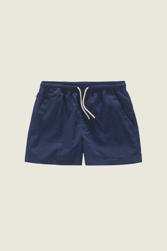 Navy Linen Shorts