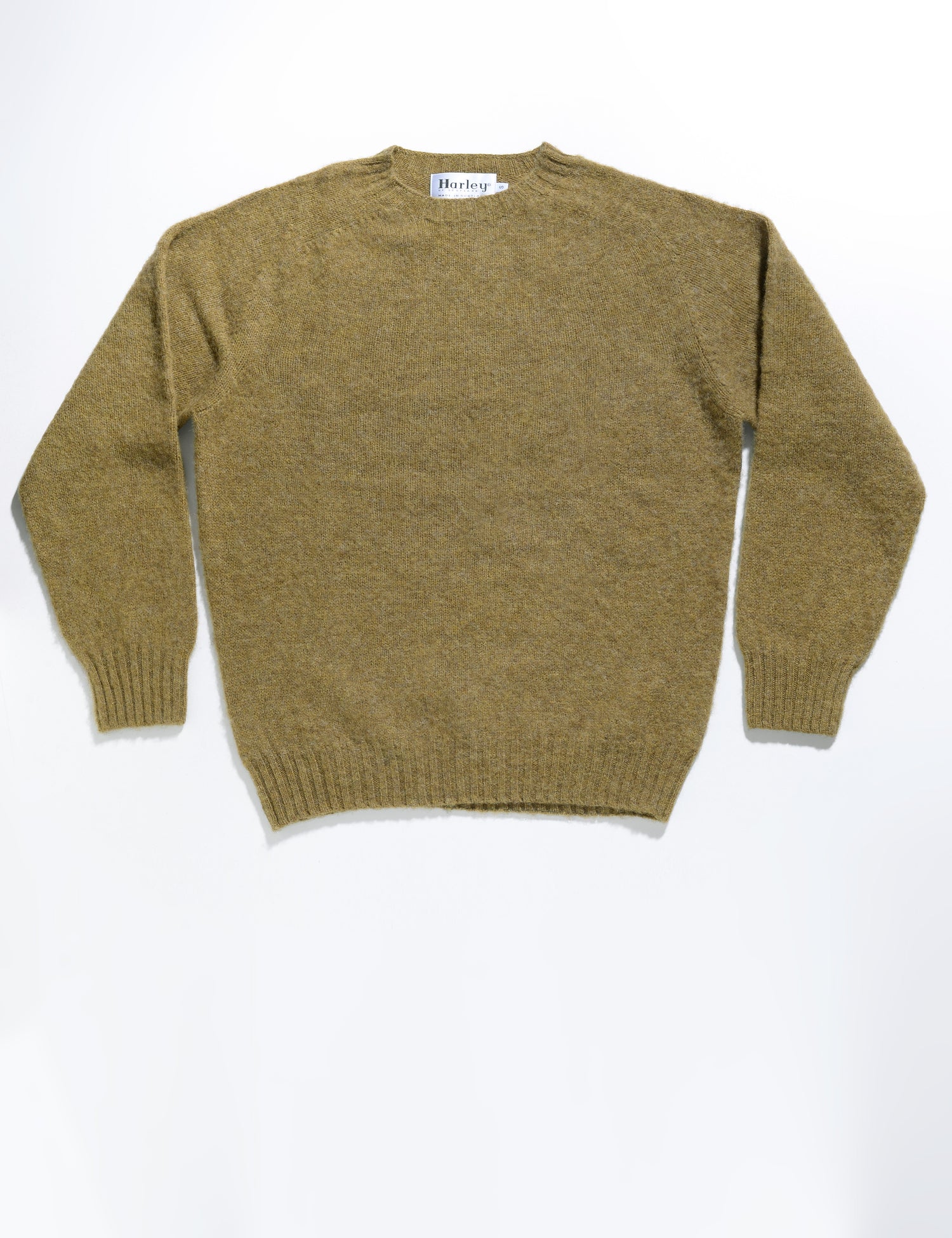 Classic Fit Shaggy Shetland Sweater - Warm Olive – Brooklyn Tailors