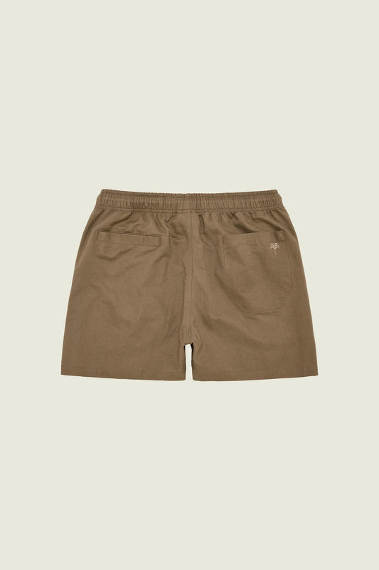 Taupe Linen Shorts