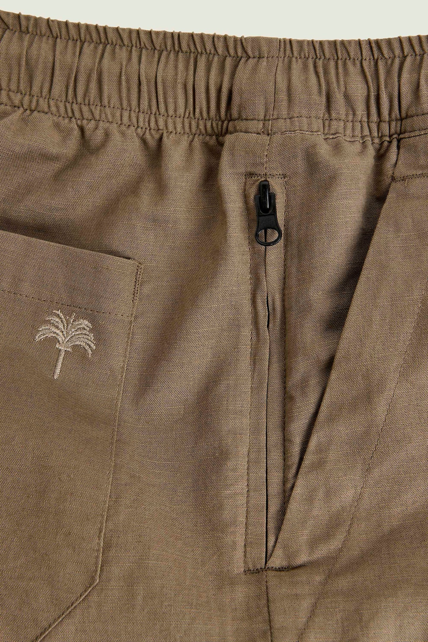 Taupe Linen Shorts