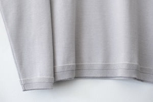 Knit Cotton Sweater - Gray Border