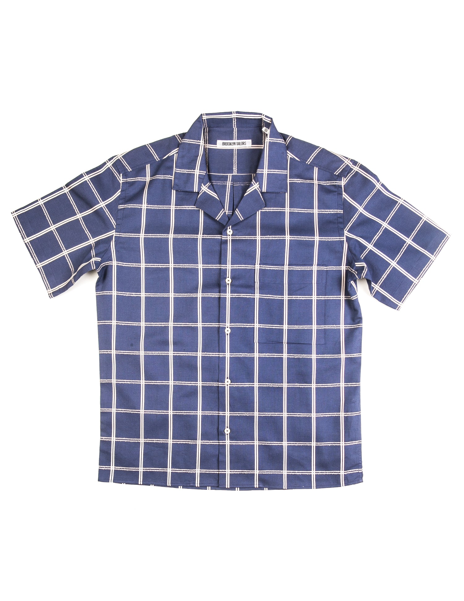 FINAL SALE: BKT18 Camp Shirt in Blue Windowpane – Brooklyn Tailors