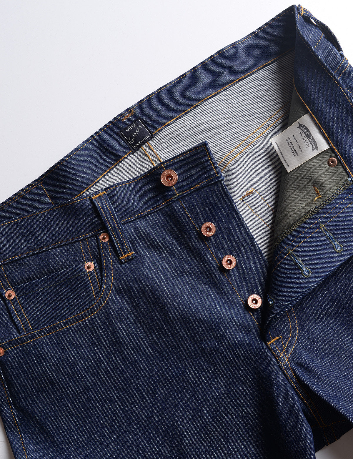 107 Slim Fit Selvedge Denim Jeans - One Wash – Brooklyn Tailors